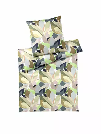 ELEGANTE | Satin-Bettwäsche 70x90cm/140x200cm NIGHT GARDEN Hellgruen | 